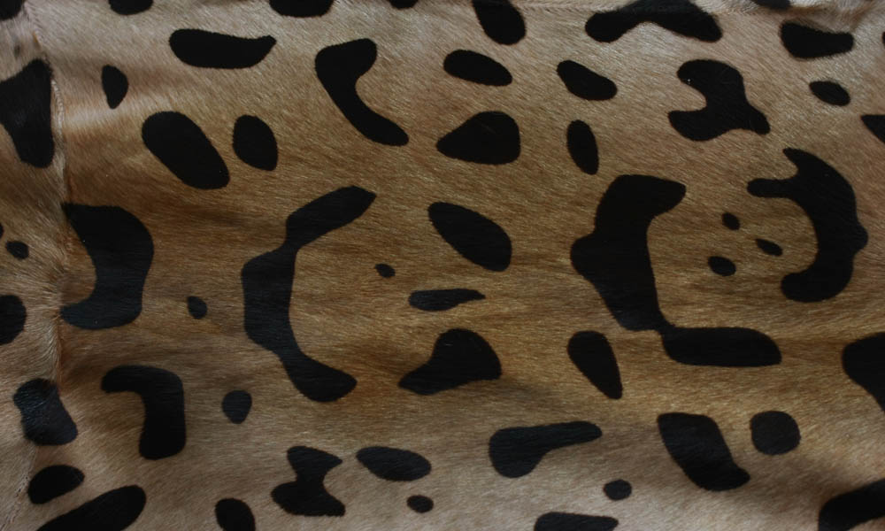 assiette chevreau à imprimé léopard