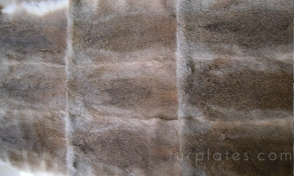 placa de piel de conejo liebre marrón natural pelo largo