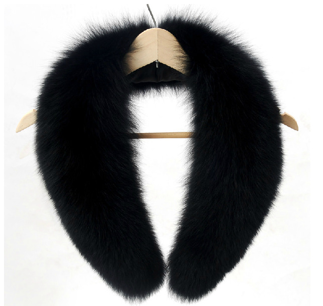Black Fox Fur Collar